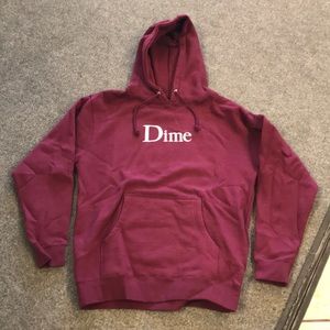 NWT Dime MTL Maroon Hooded Sweatshirt